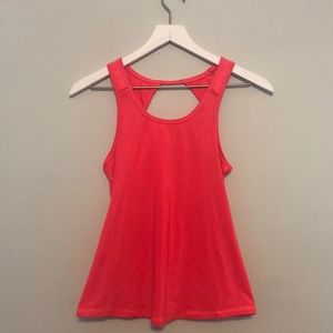 AEO Activewear Neon Pink Split Back Tank, Size XS